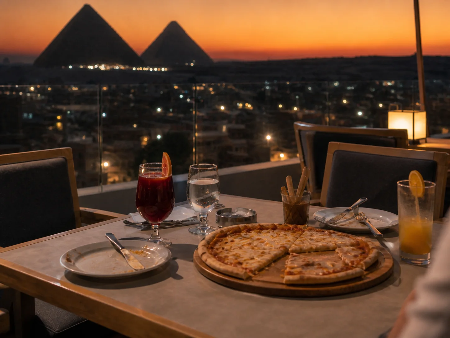 Rooftop after sunset